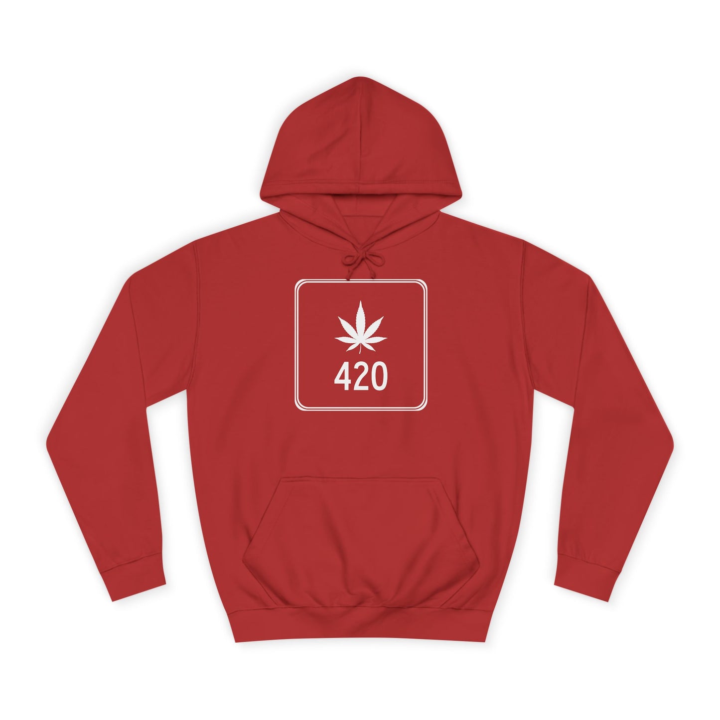 "Hippe Highway" 420 Pot Leaf Sign College Hoodie
