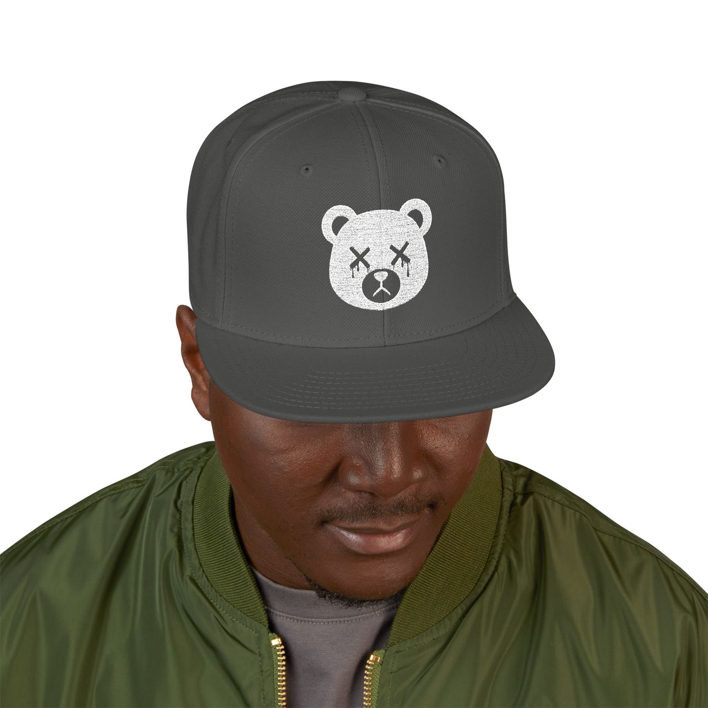 "Wicked Way" Dead Bear Head Alt. White Logo Snapback Hat (Multi Color Options)
