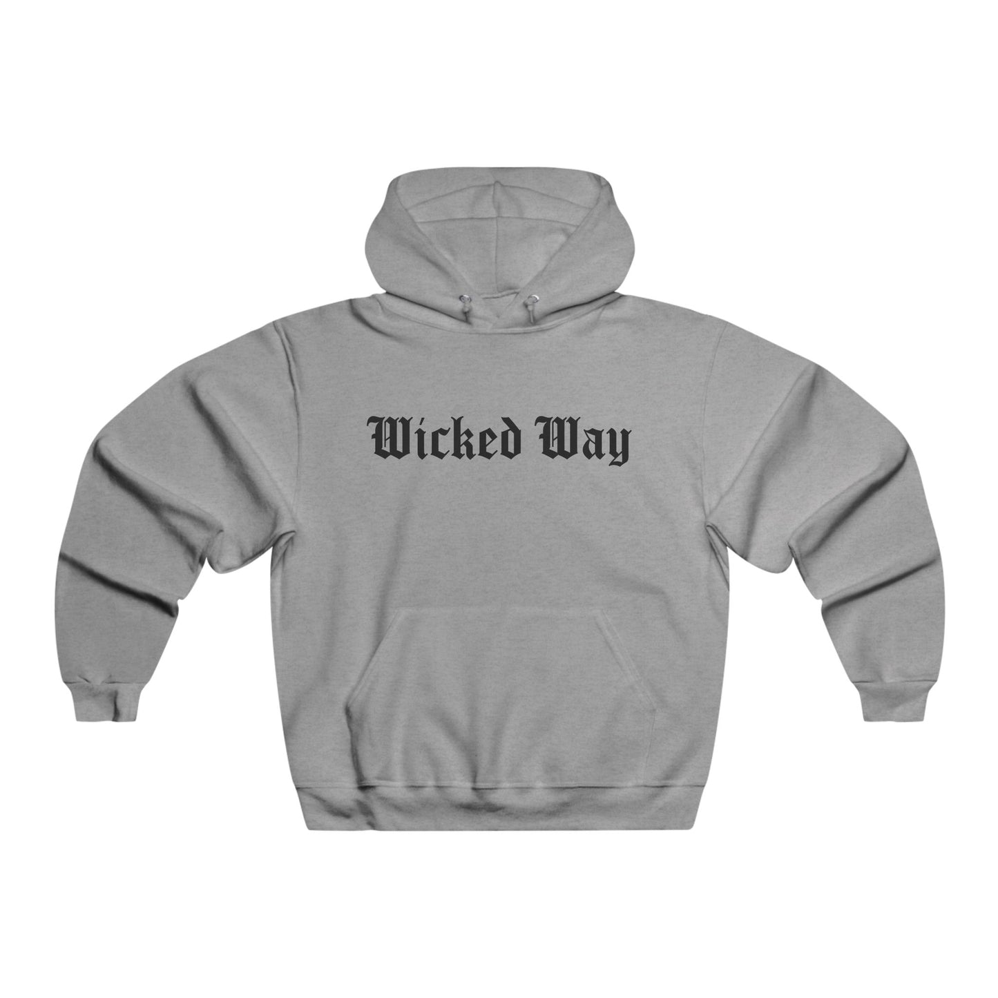 "Wicked Way" Script (front) Dead Bear Head Design (back) Lightweight Hoodie