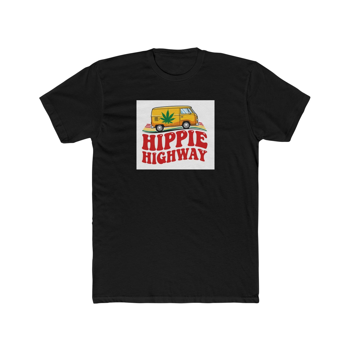 "Hippie Highway" Riding High Cotton Crew Tee,