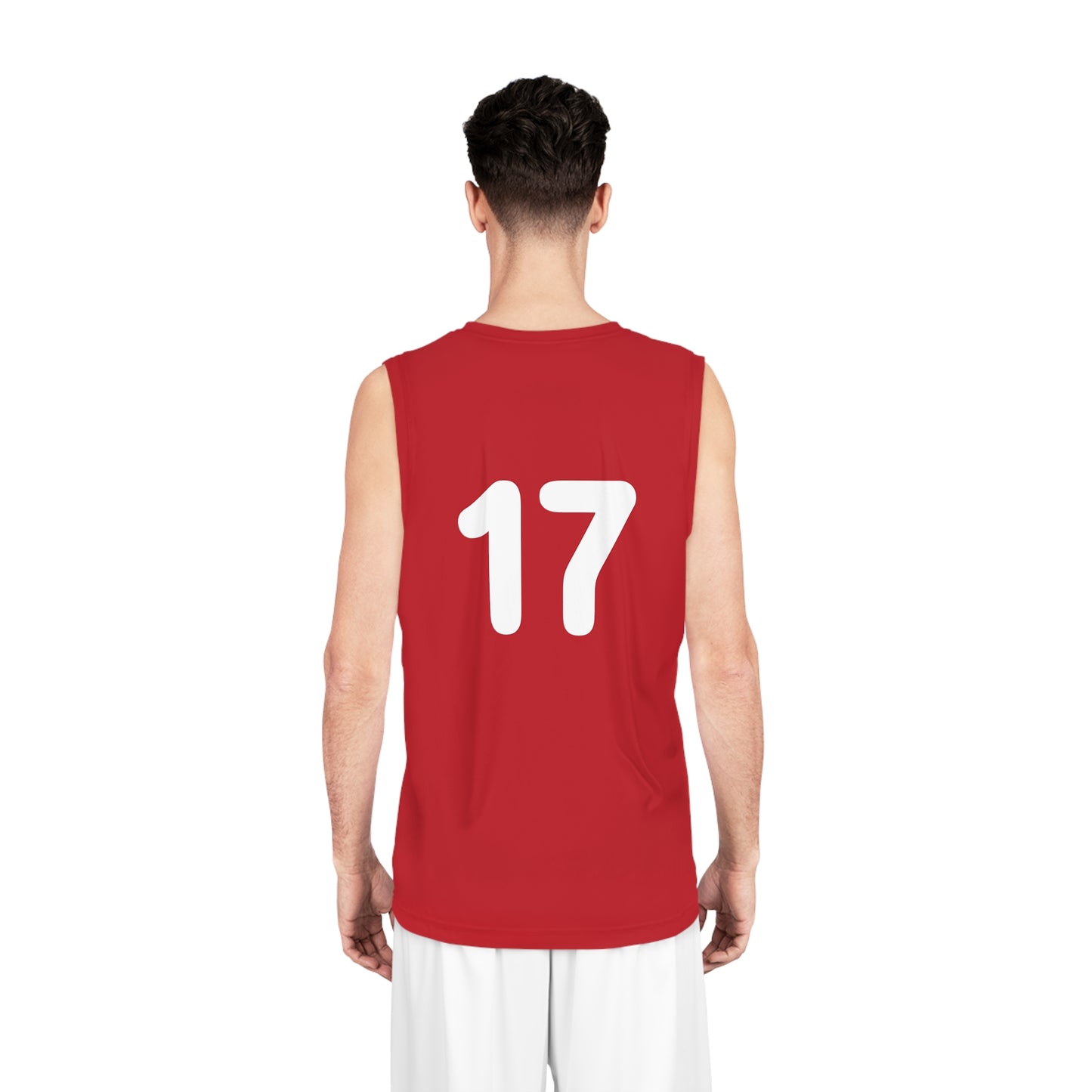Red "Rebel Road" #17 Patriot Muscle Basketball Jersey