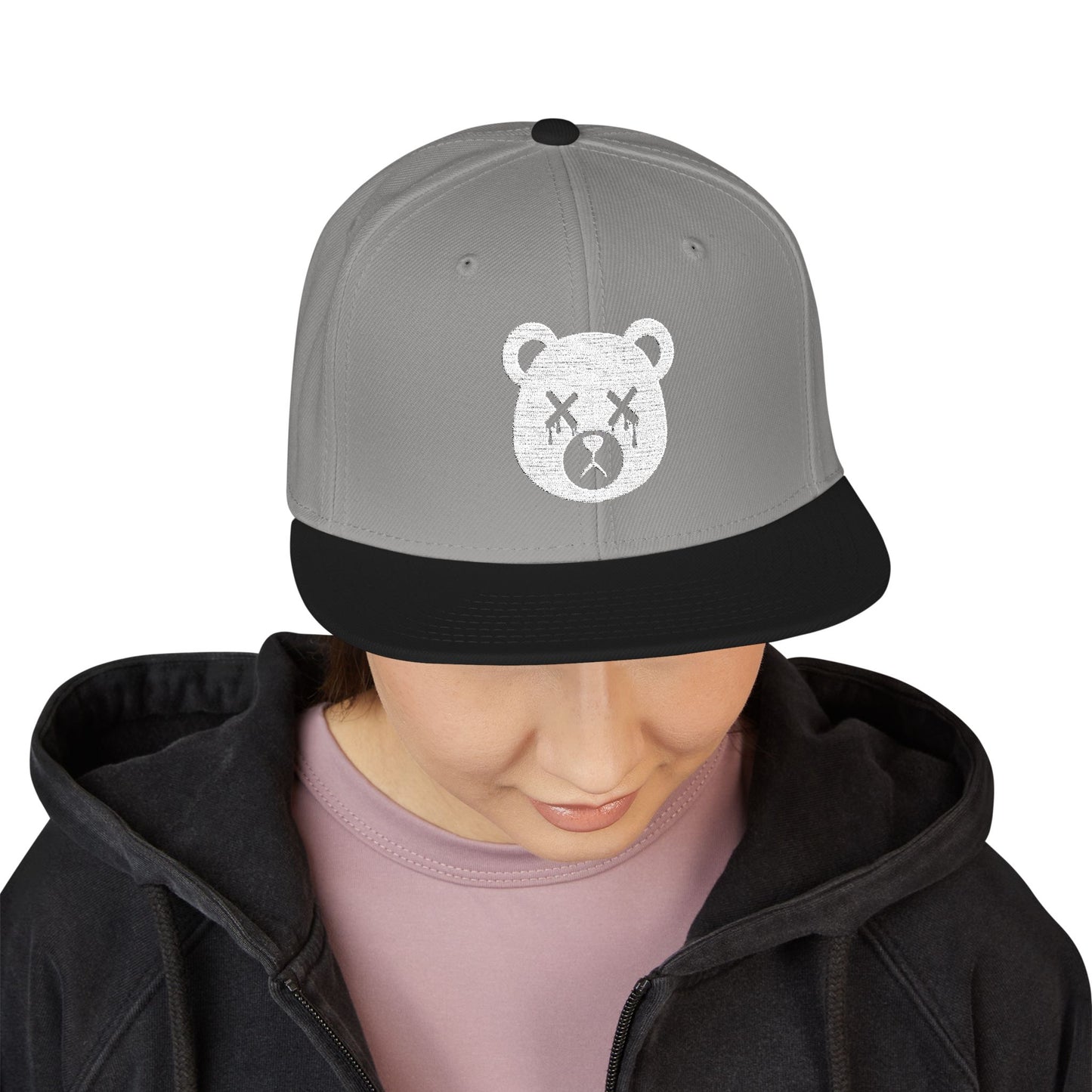 "Wicked Way" Dead Bear Head Alt. White Logo Snapback Hat (Multi Color Options)