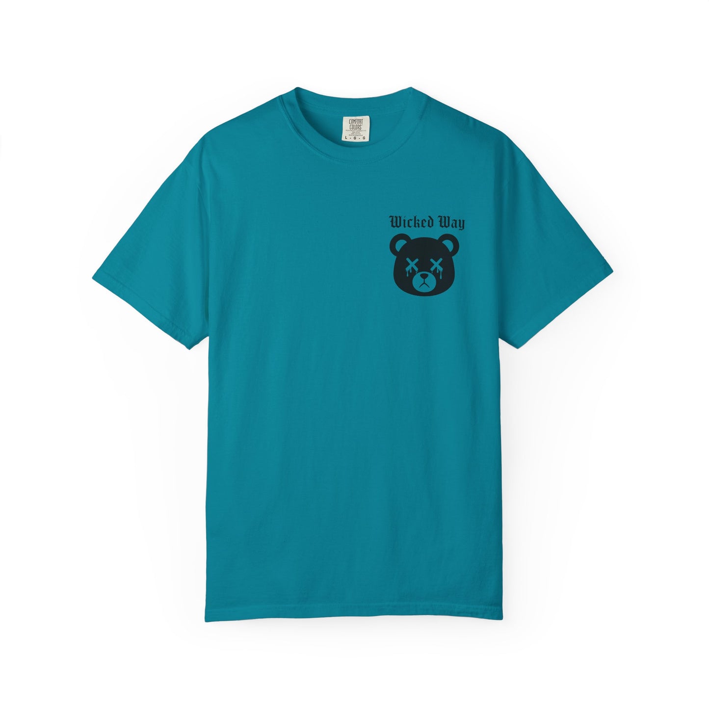 "Wicked Way" Dead Bear Head Pocket Logo Graphic T-Shirt (Multi Color Options)