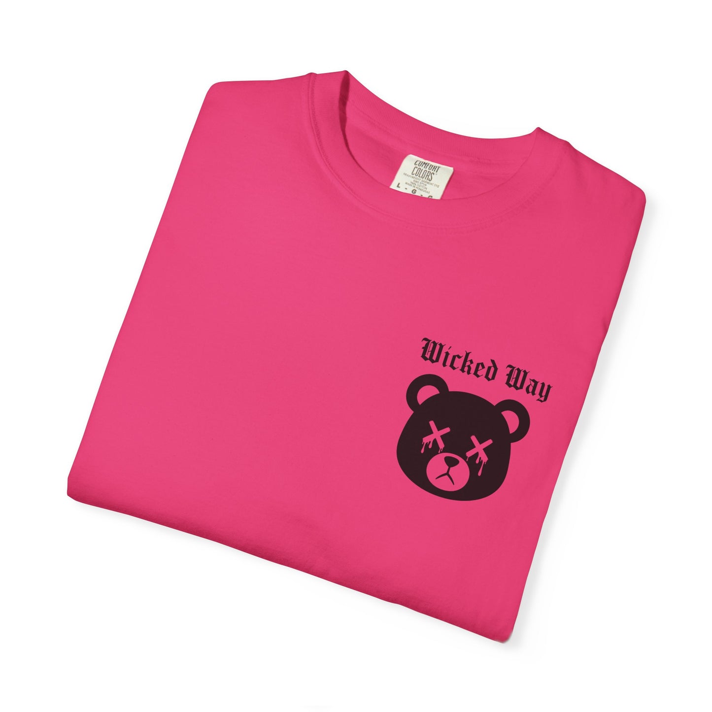 "Wicked Way" Dead Bear Head Pocket Logo Graphic T-Shirt (Multi Color Options)