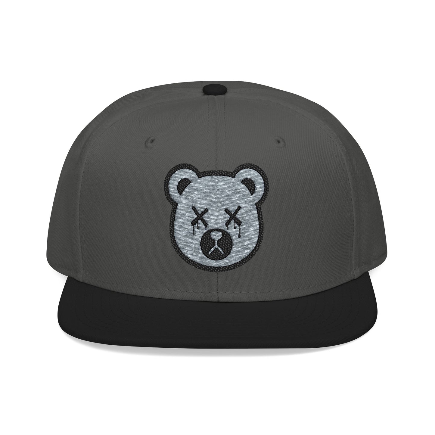 "Wicked Way" Silver & Black Deady Bear Head Logo Snapback