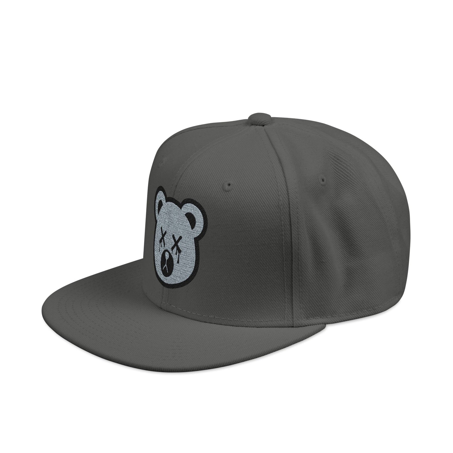 "Wicked Way" Silver & Black Deady Bear Head Logo Snapback