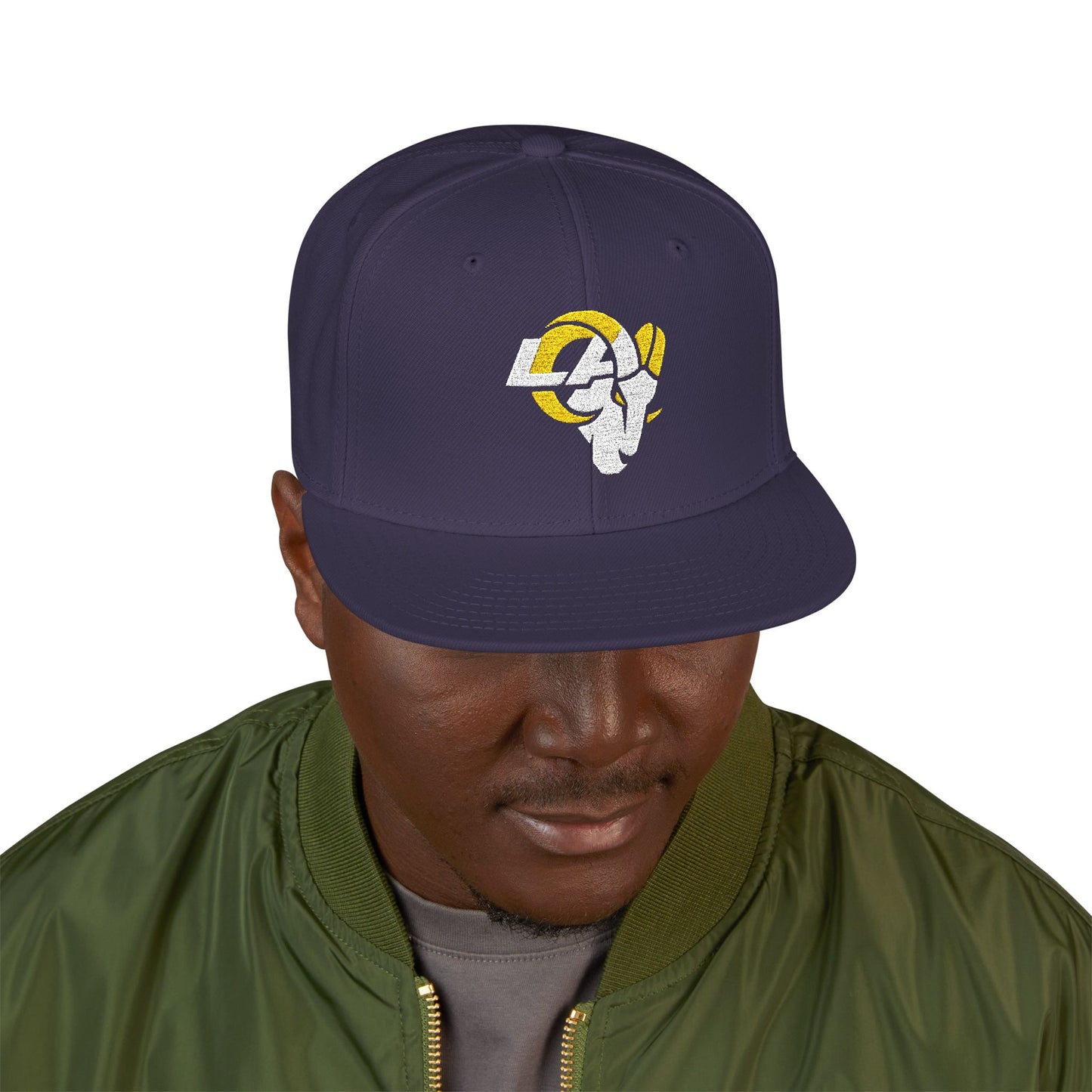 Loco Fits "NFL Los Angeles Rams LA Ram Concept Logo" Snapback (Embroidery)