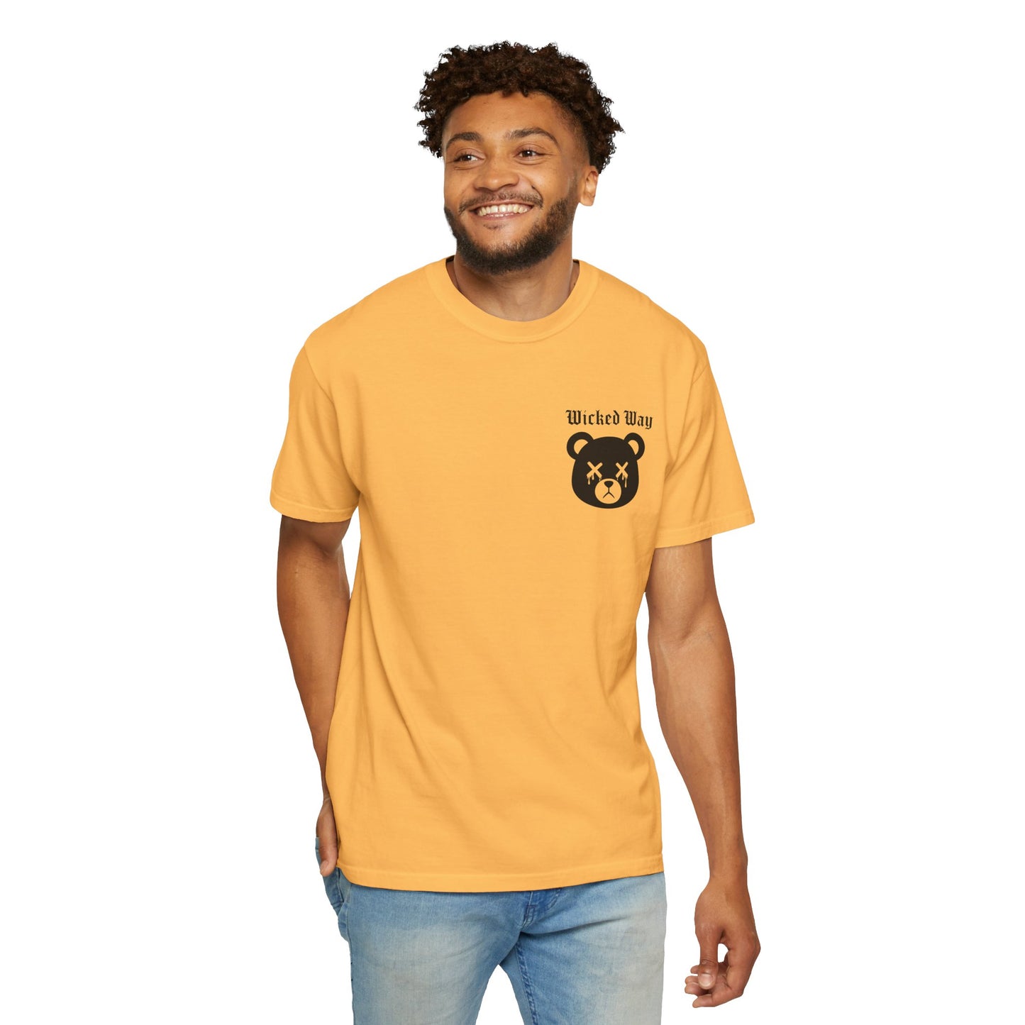 "Wicked Way" Dead Bear Head Pocket Logo Graphic T-Shirt (Multi Color Options)