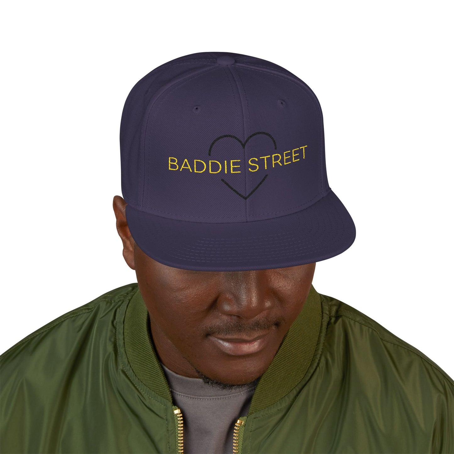 "Baddie Street" Classy Heart Logo Snapback Hat