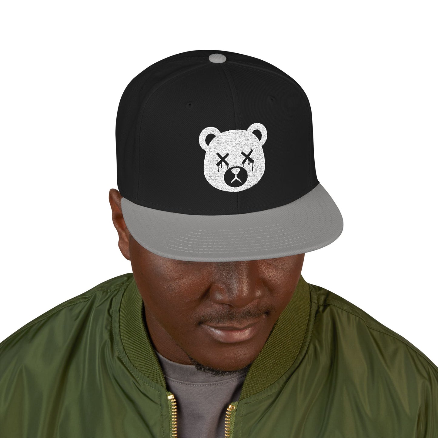 "Wicked Way" Dead Bear Head Alt. White Logo Snapback Hat (Multi Color Options)