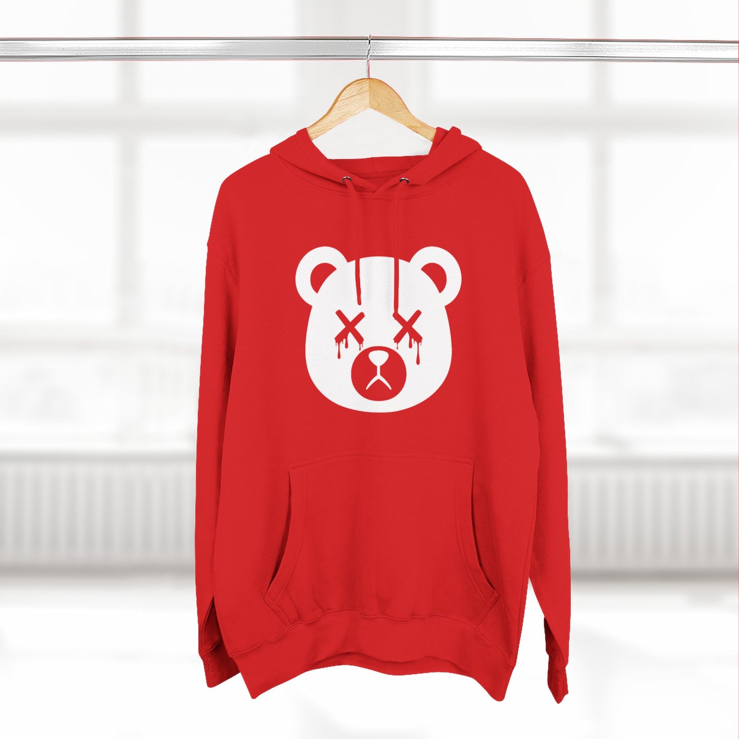 "Wicked Way" Dead Bear Head Solo White Logo Hoodie