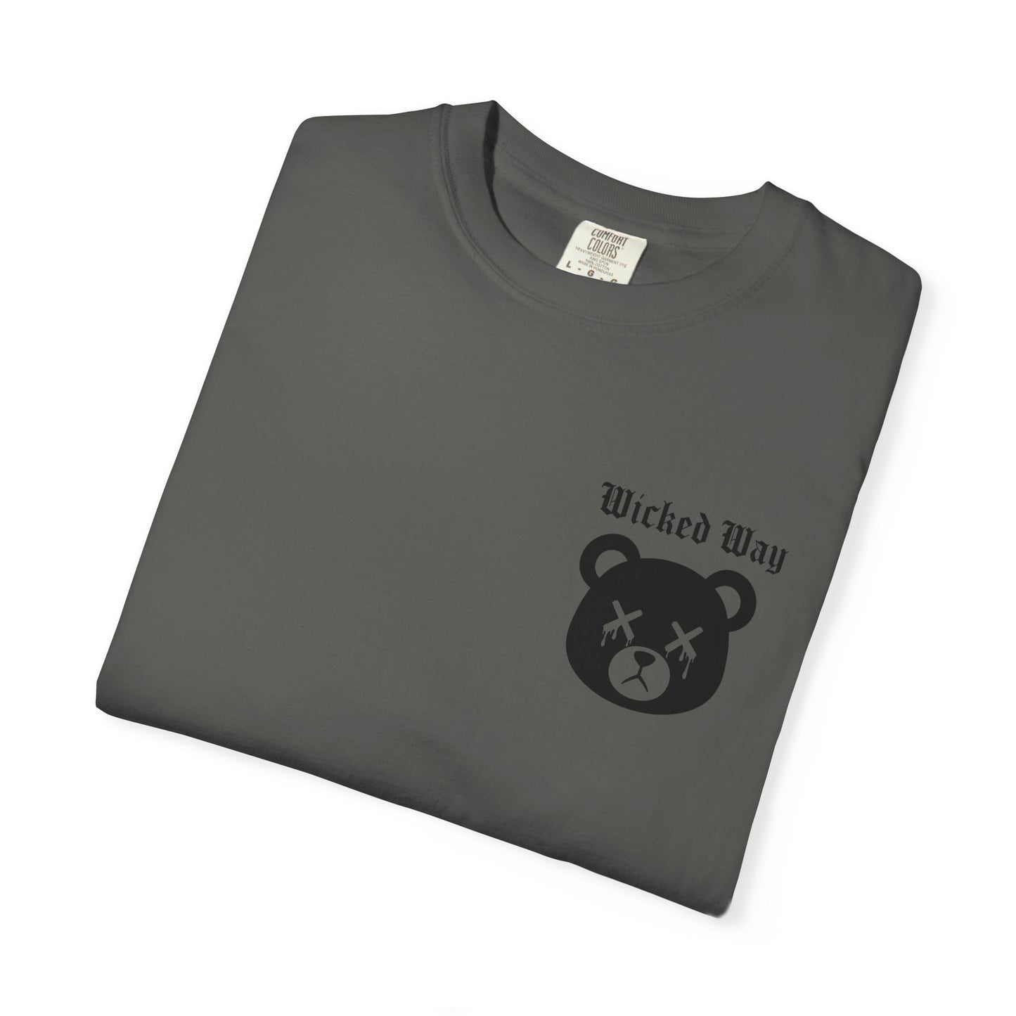 "Wicked Way" Dead Bear Head Pocket Logo Graphic T-Shirt (Multi Color Options)