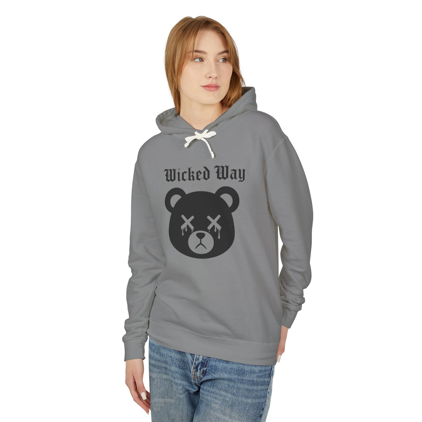 "Wicked Way" Deady Bear Head Graphic Hoodie