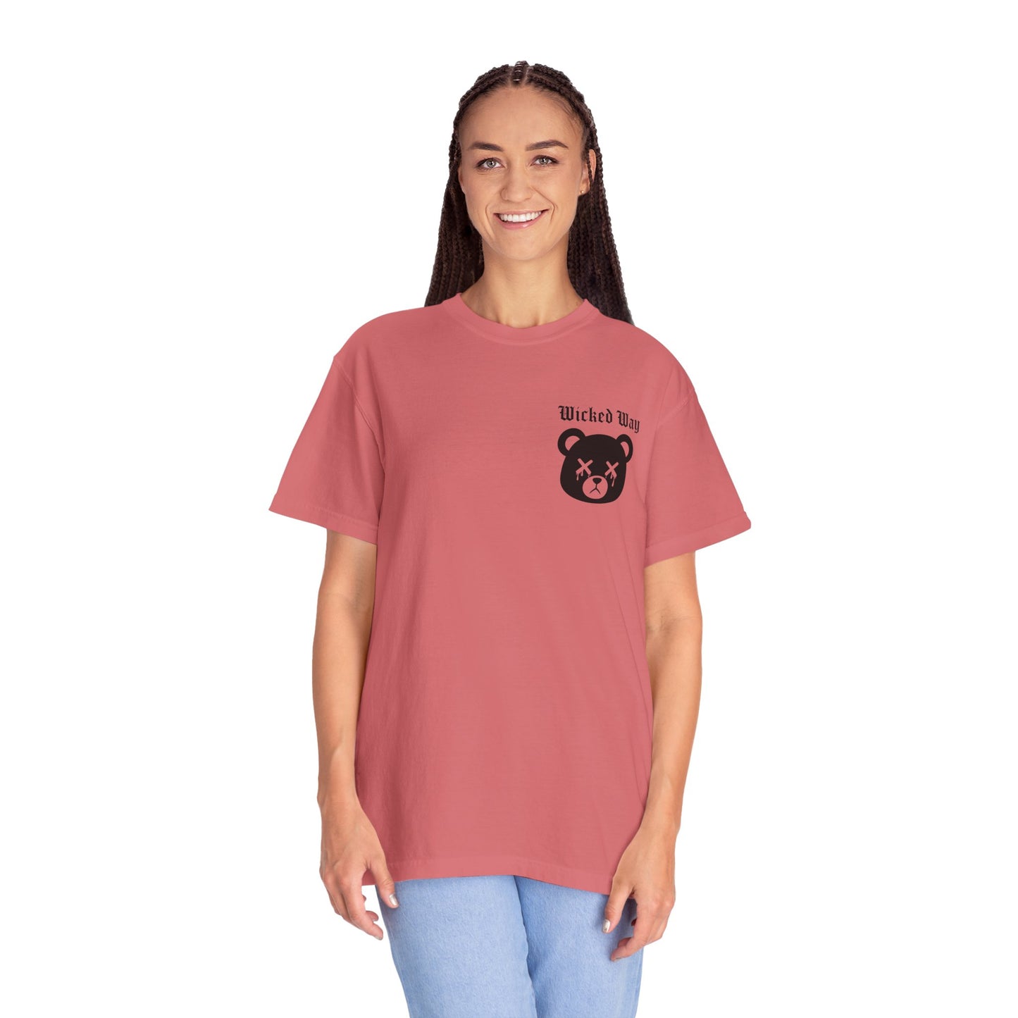"Wicked Way" Dead Bear Head Pocket Logo Graphic T-Shirt (Multi Color Options)