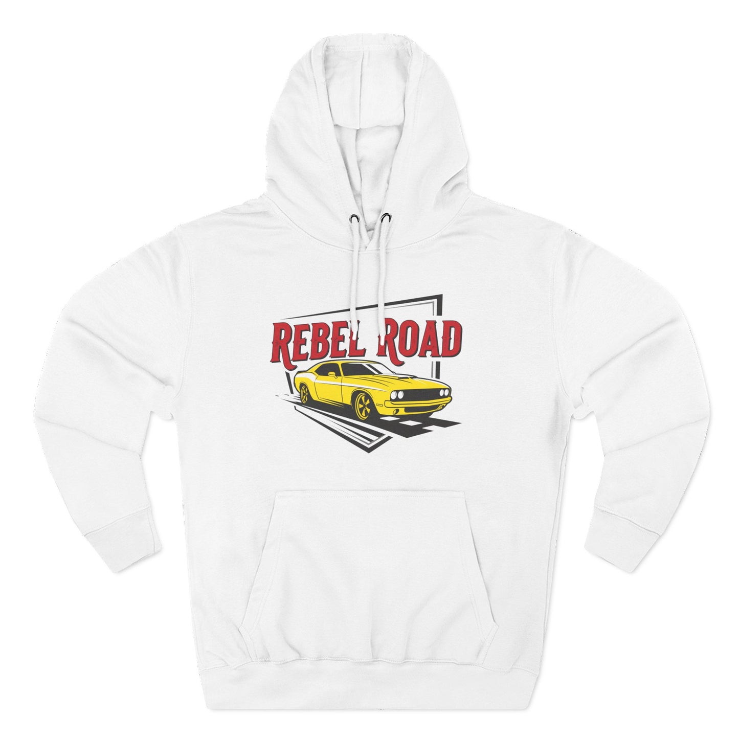 White "Rebel Road" Let's Race Fleece Hoodie