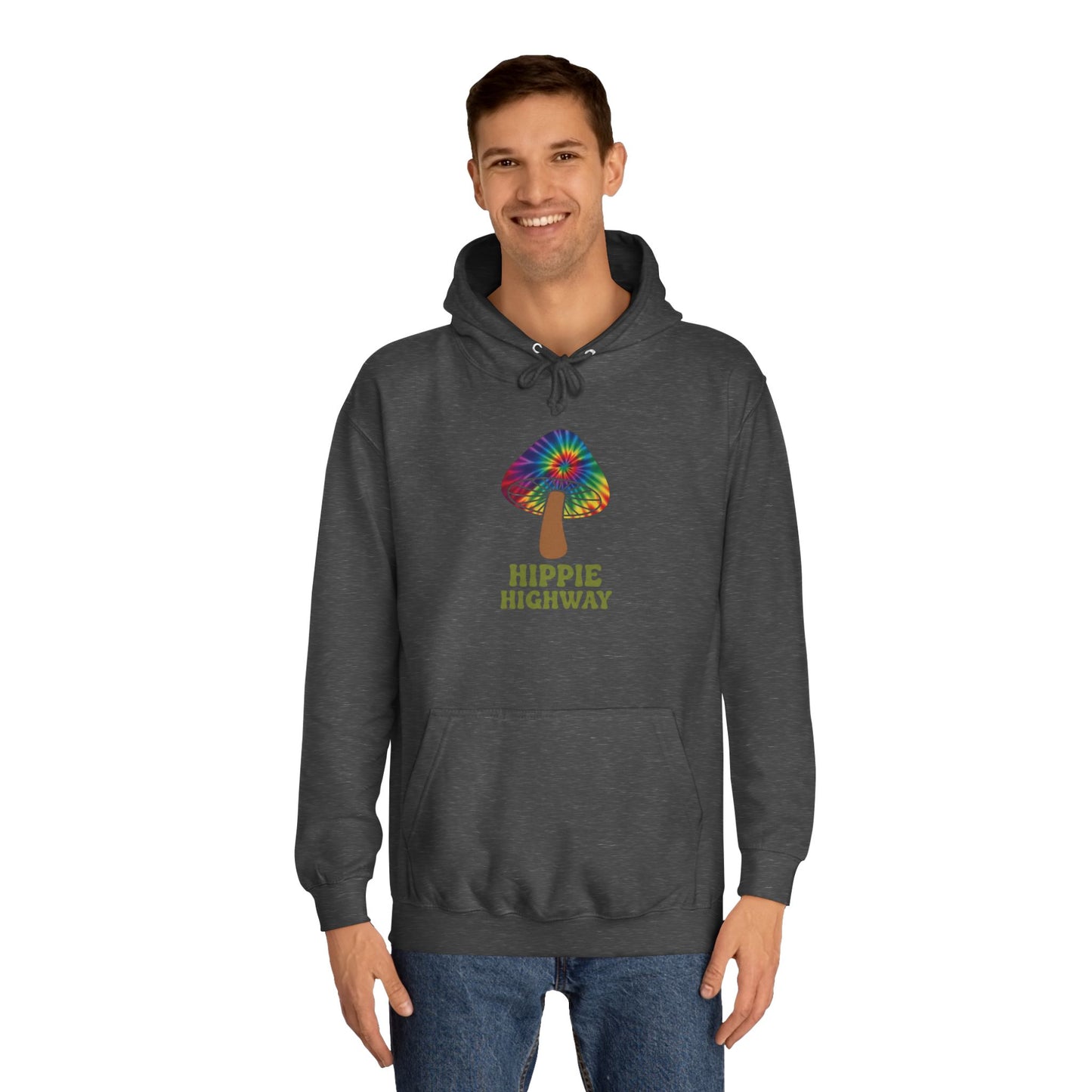 "Hippie Highway" Hippie Mushroom College Hoodie