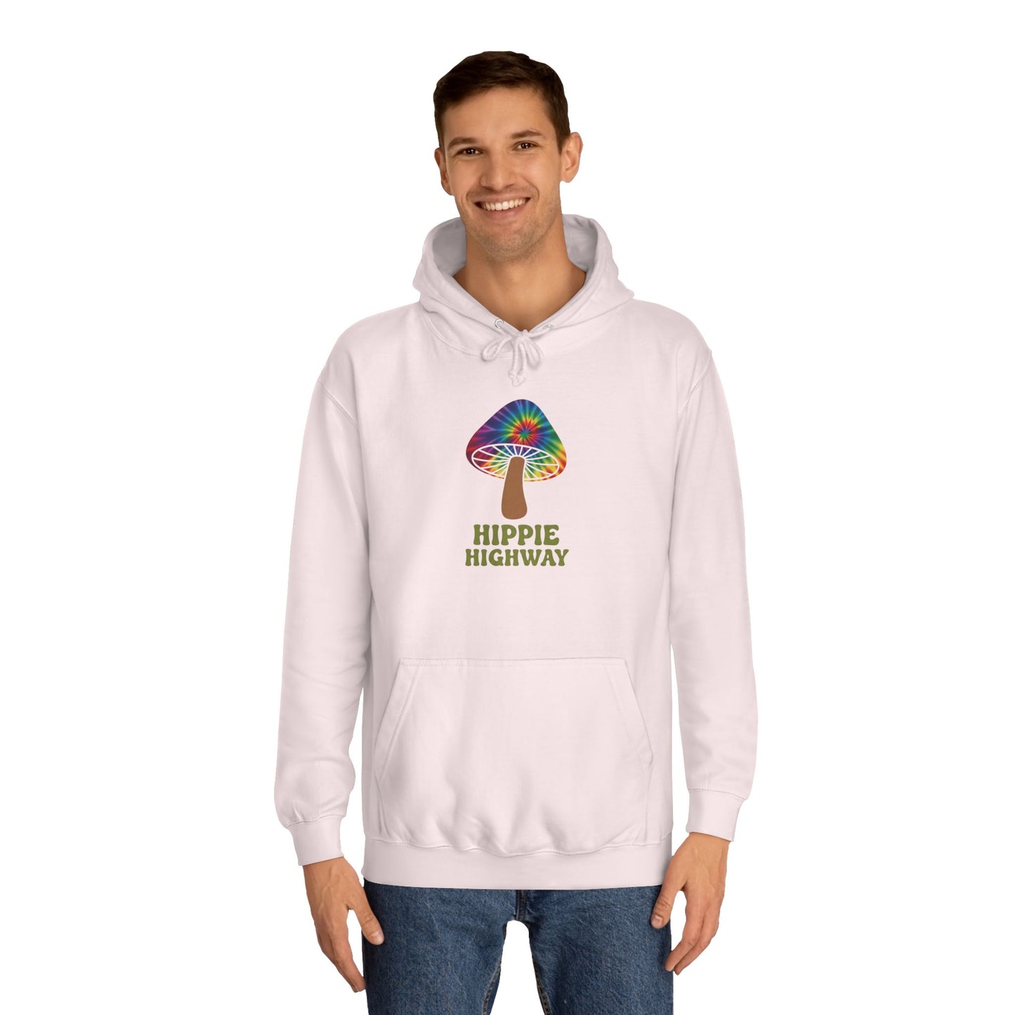 "Hippie Highway" Hippie Mushroom College Hoodie