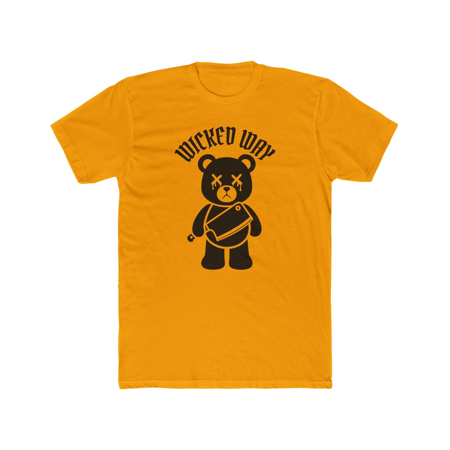 "Wicked Way" Deady Bear Butcher Knife Cotton Crew Tee