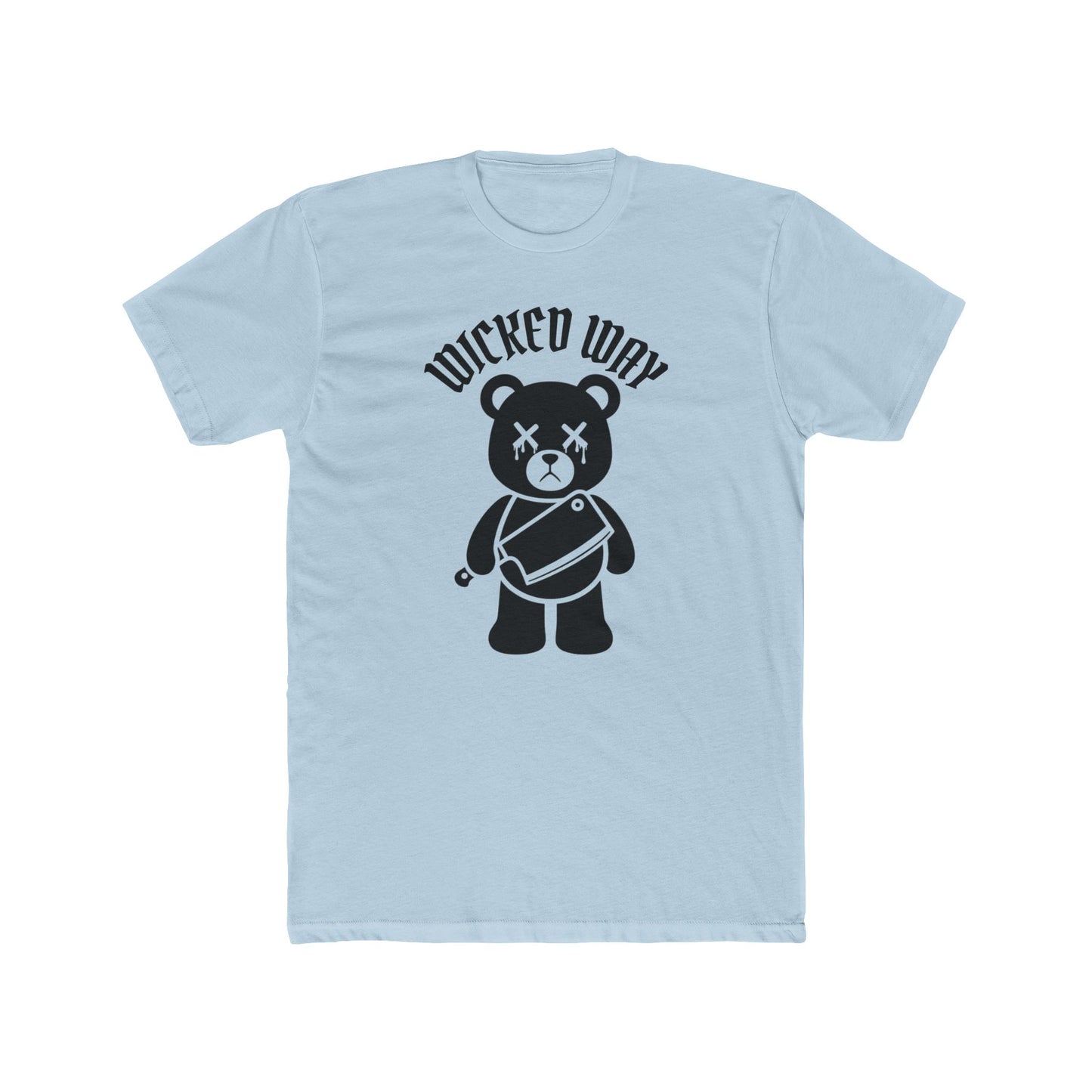 "Wicked Way" Deady Bear Butcher Knife Cotton Crew Tee