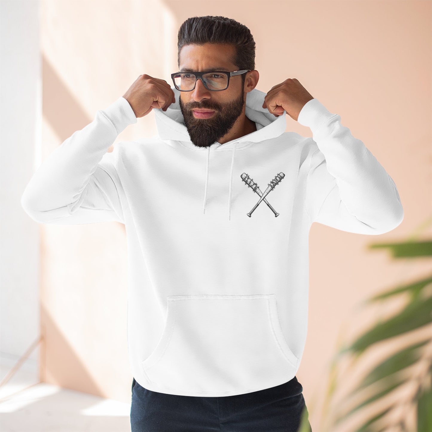 "Baddie Street" Baddie Bat V7 Medium Chest/ V8 Back Logo Fleece Hoodie