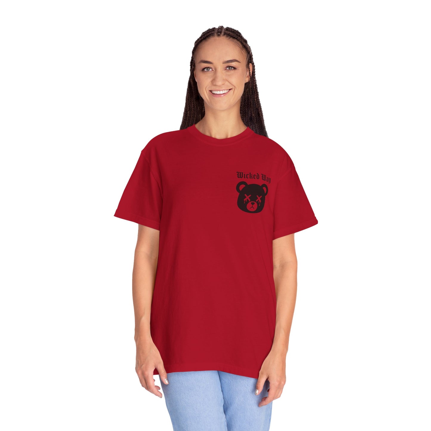 "Wicked Way" Dead Bear Head Pocket Logo Graphic T-Shirt (Multi Color Options)
