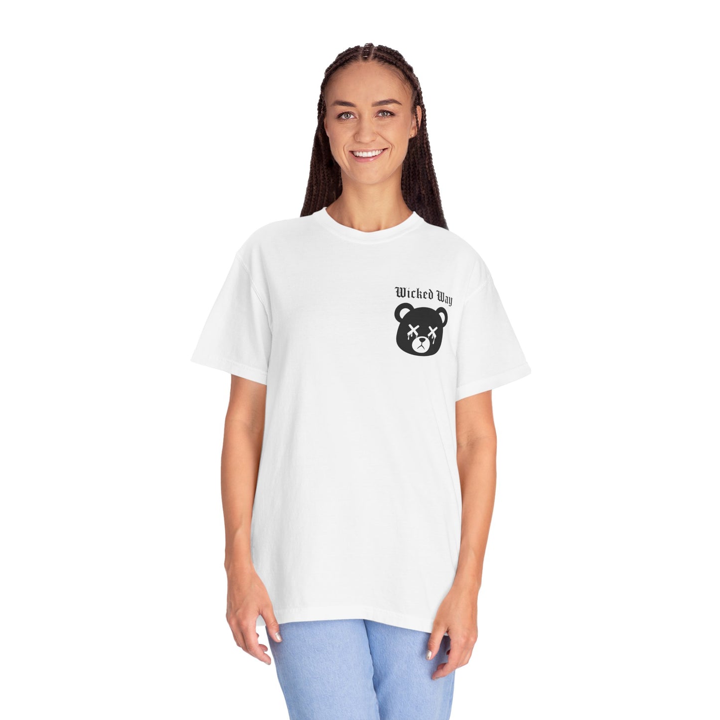 "Wicked Way" Dead Bear Head Pocket Logo Graphic T-Shirt (Multi Color Options)