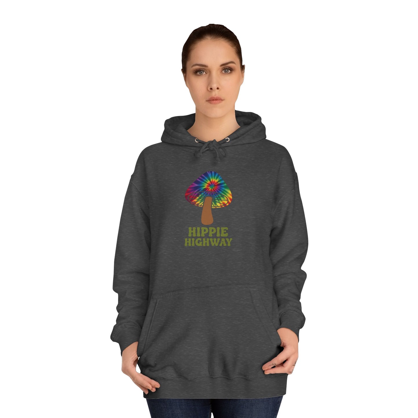 "Hippie Highway" Hippie Mushroom College Hoodie