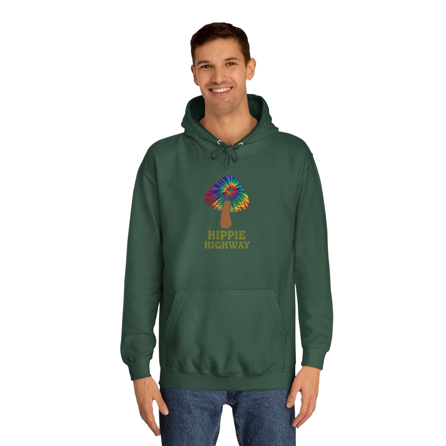 "Hippie Highway" Hippie Mushroom College Hoodie