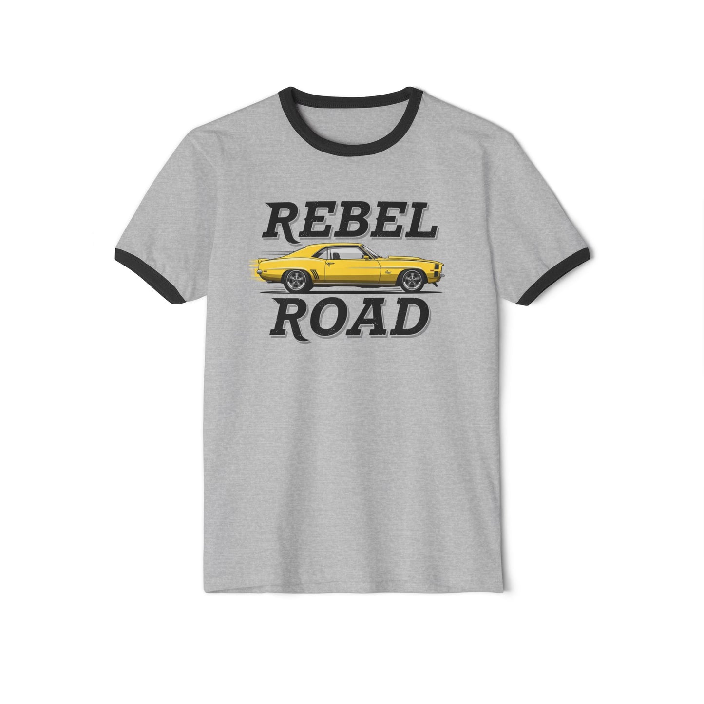 "Rebel Road" Straight Away Cotton Ringer T-Shirt