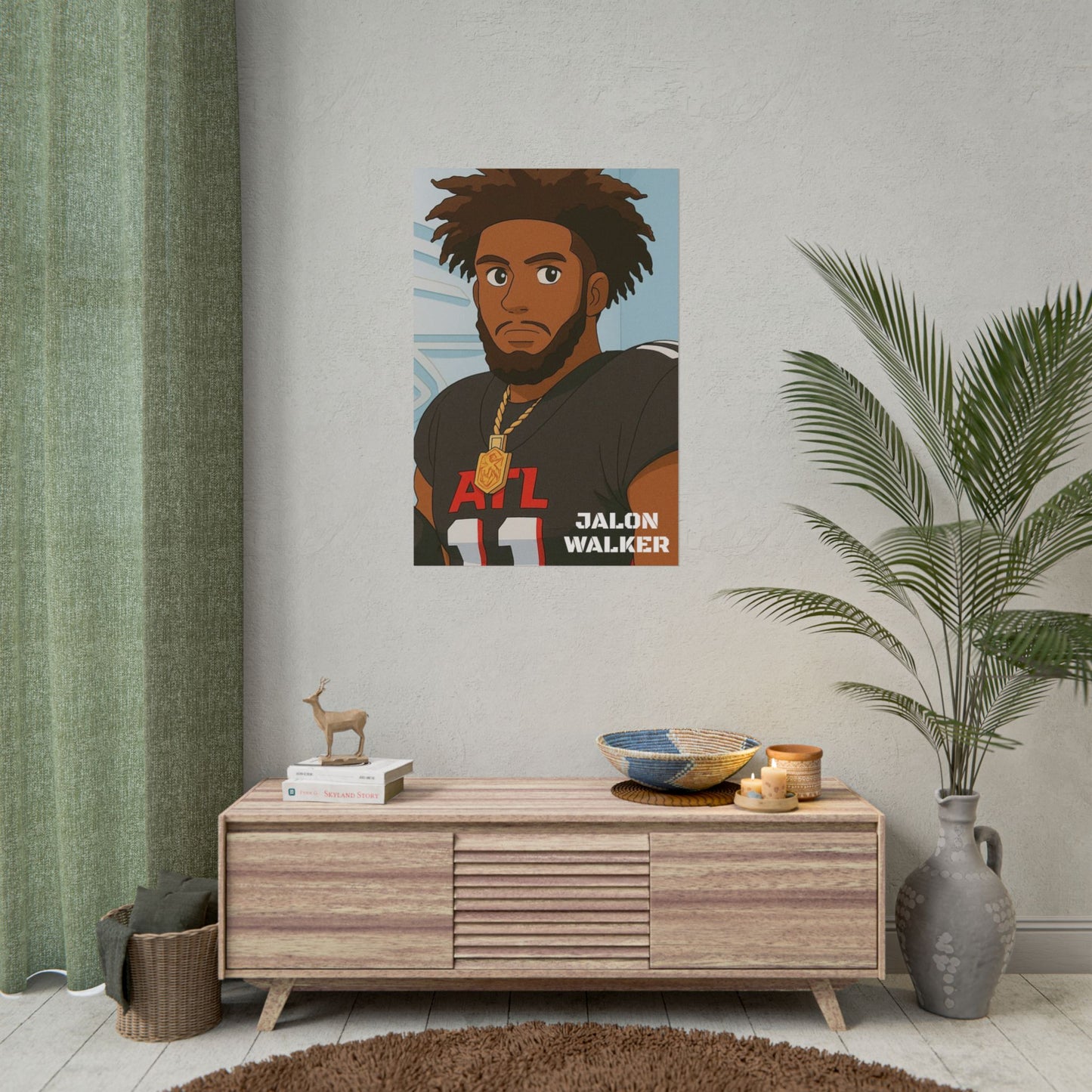 Loco Fits Anime Football 'Jalon Walker' Poster