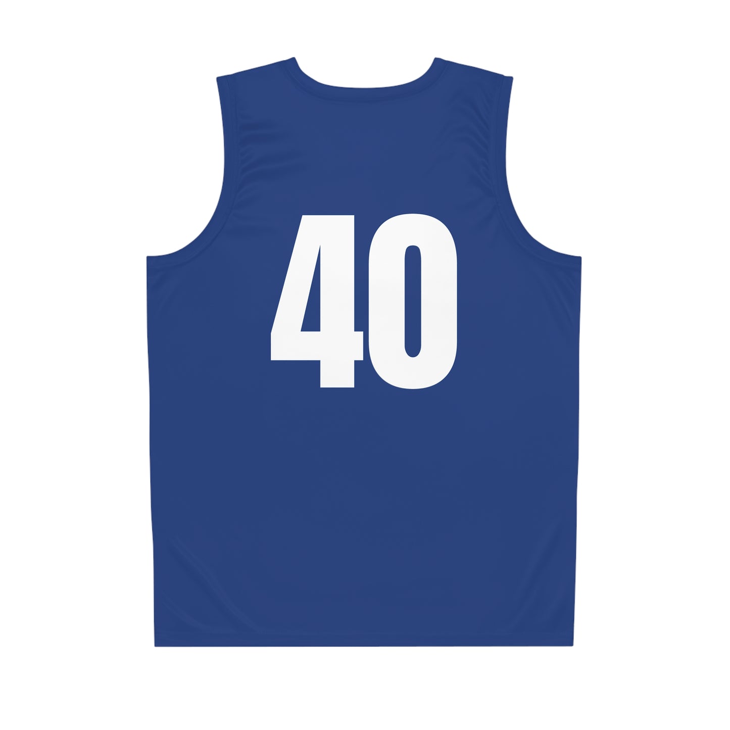 Blue "Hustler Ave" #40 Diamond Status Alt. Basketball Jersey