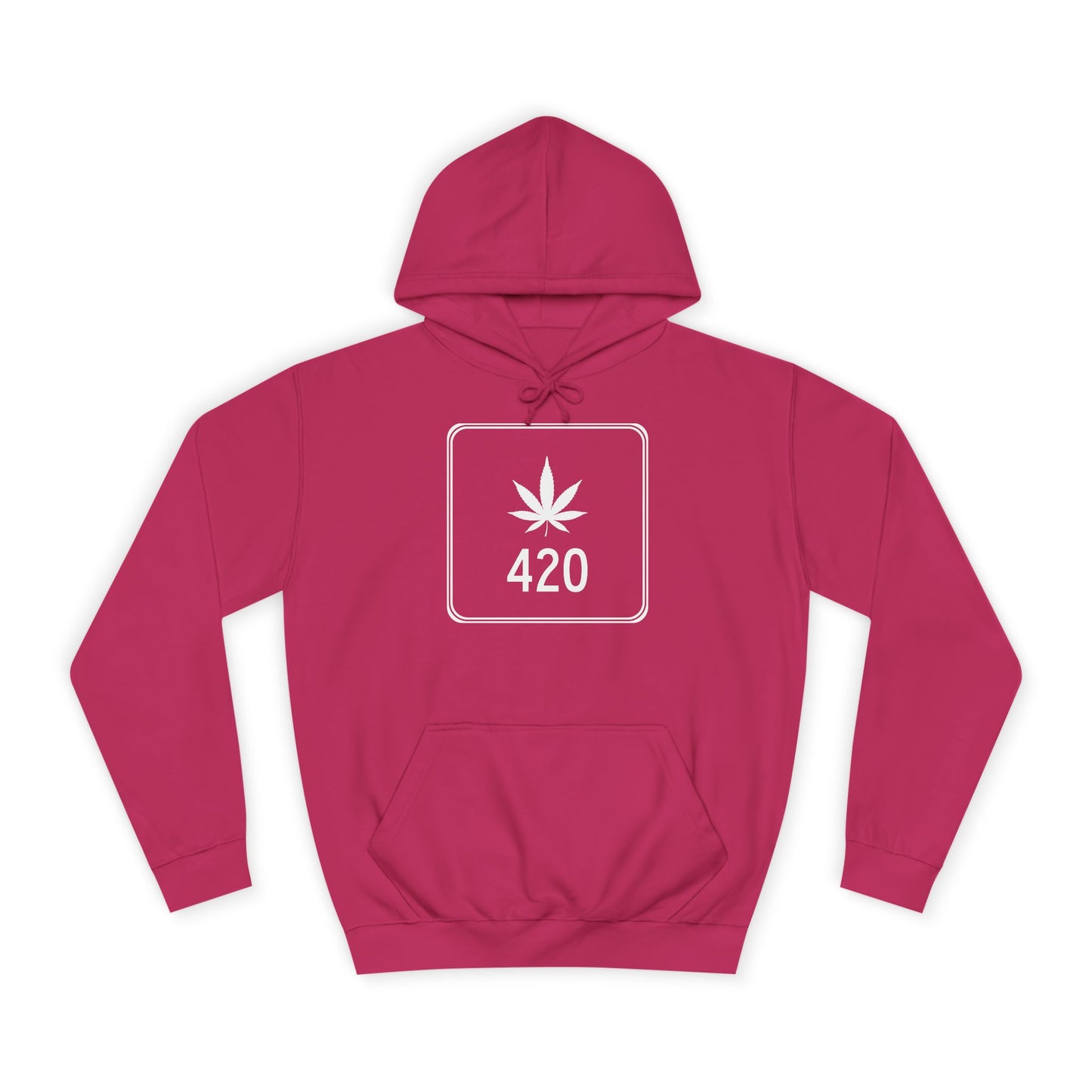 "Hippe Highway" 420 Pot Leaf Sign College Hoodie