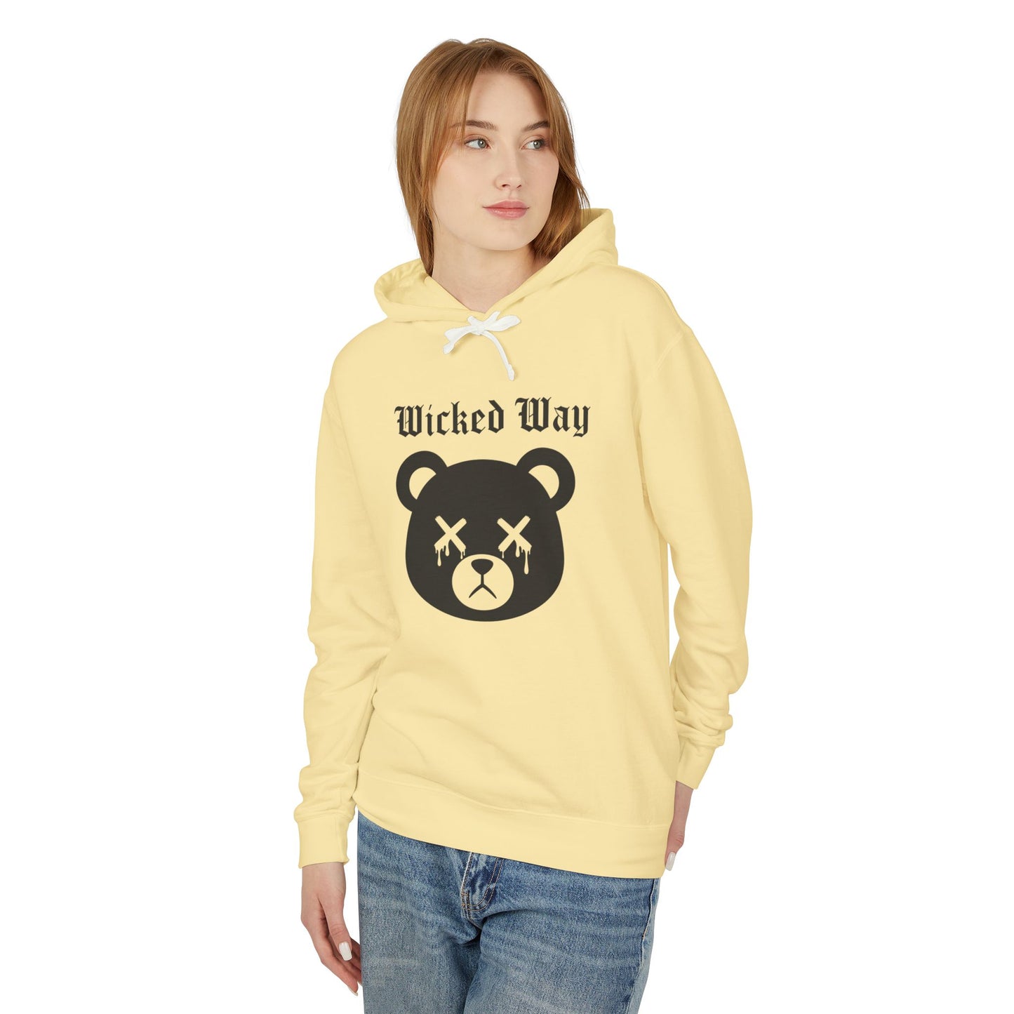 "Wicked Way" Deady Bear Head Graphic Hoodie