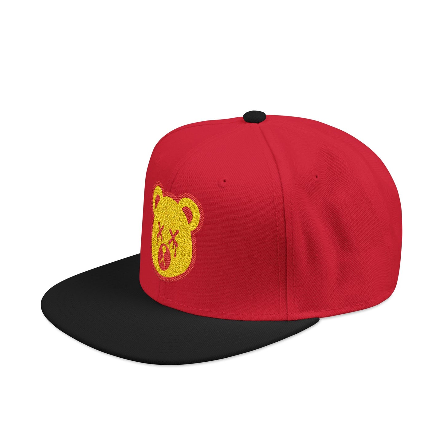 "Wicked Way" Deady Bear Head Yellow & Red Logo Snapback