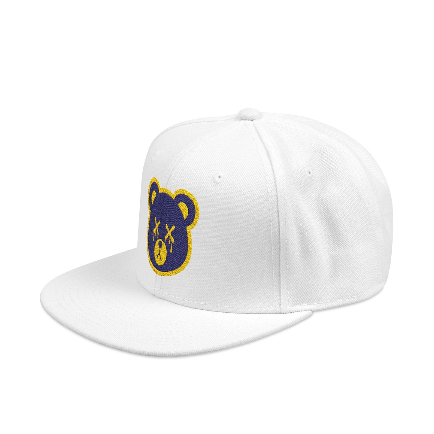 "Wicked Way" Deady Bear Head Purple & Yellow Logo Snapback