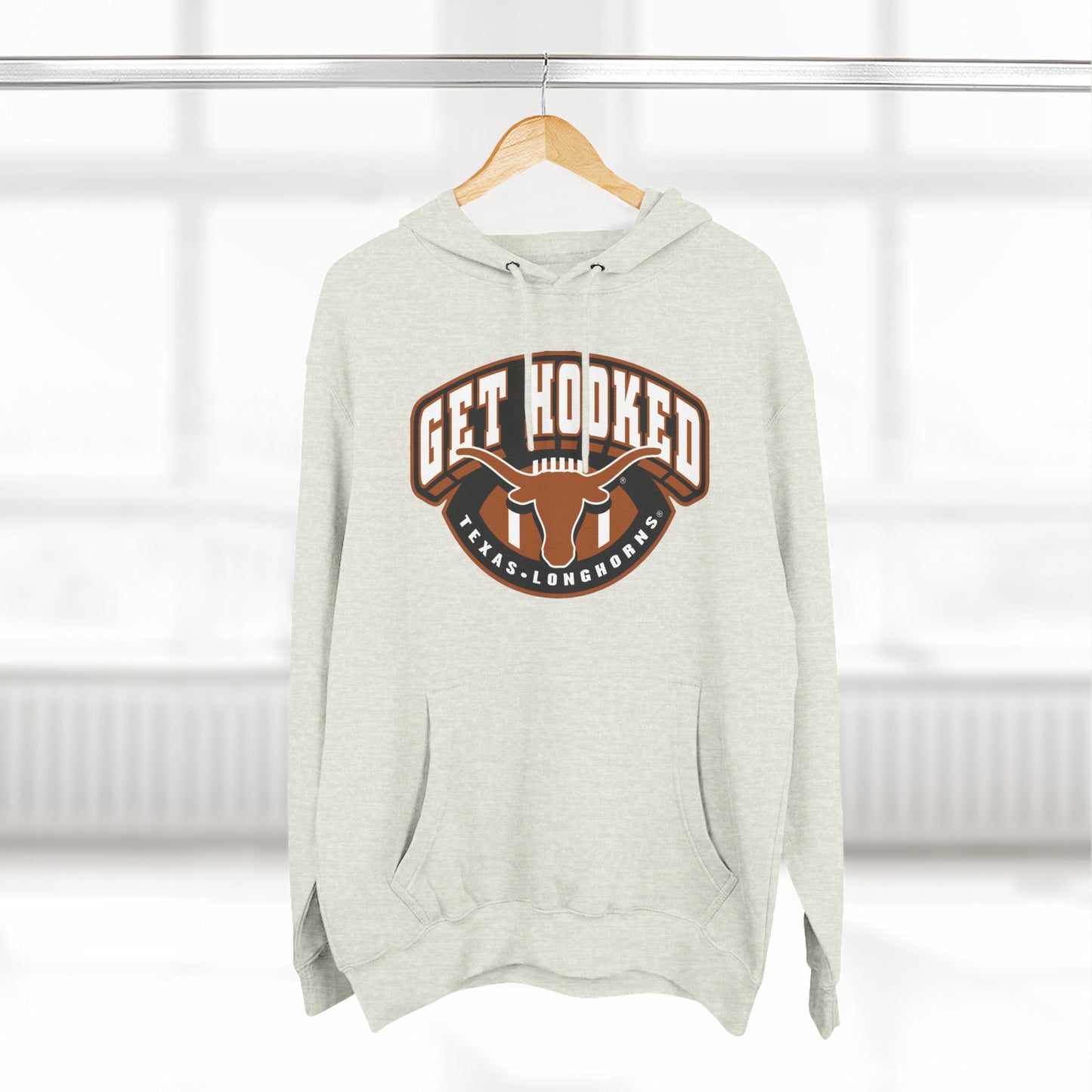 'Texas Longhorn Football, Get Hooked' Three-Panel Fleece Hoodie