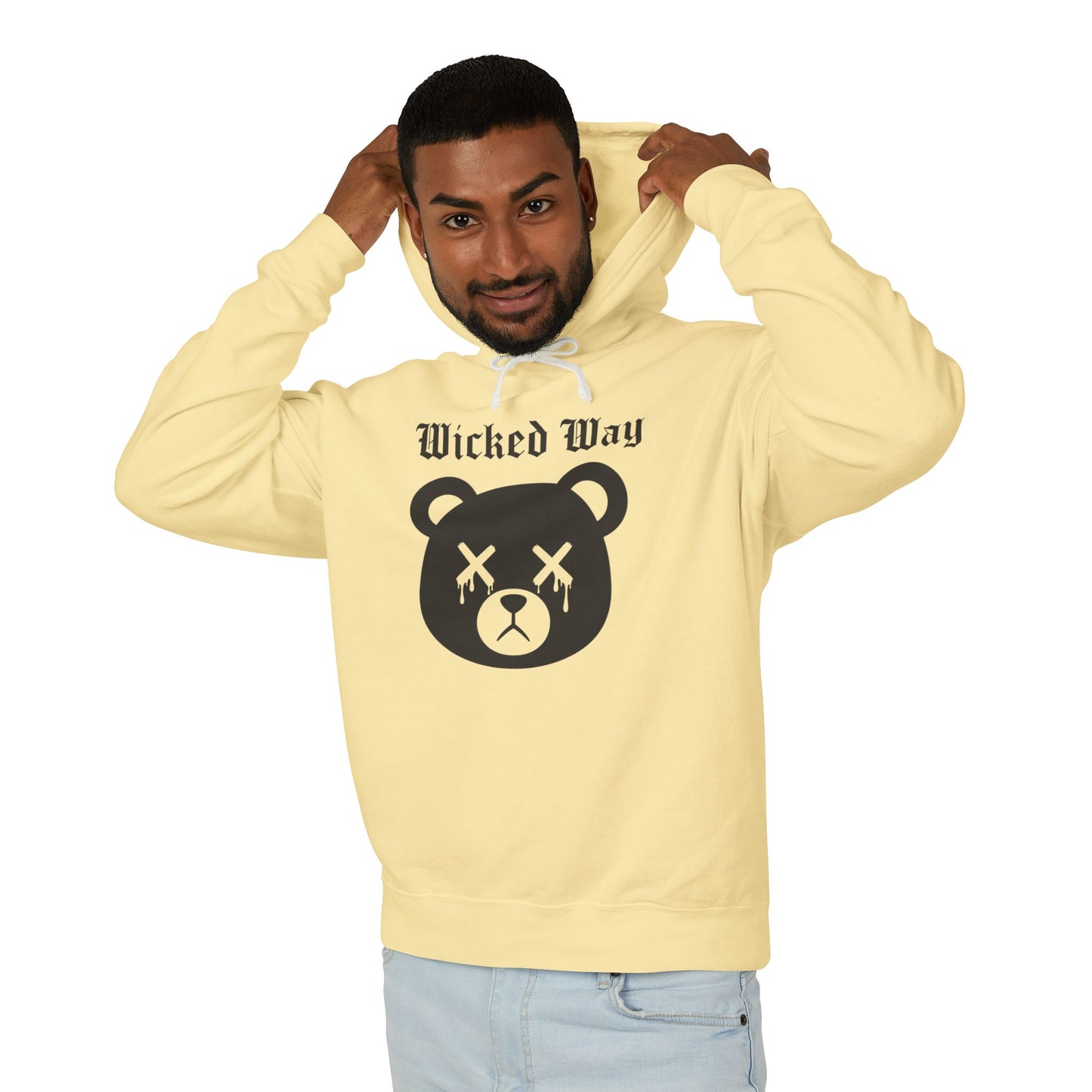 "Wicked Way" Deady Bear Head Graphic Hoodie