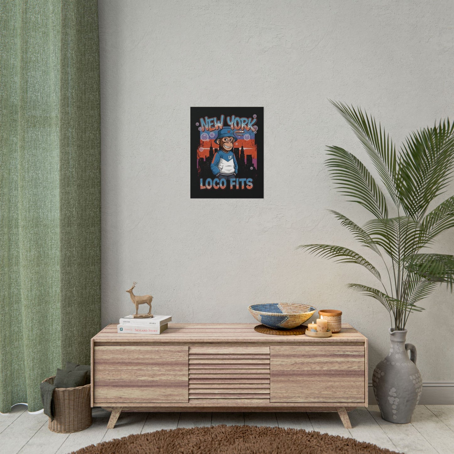 New York Loco Fits Monkey Art Poster - Urban Streetwear Vibe Decor