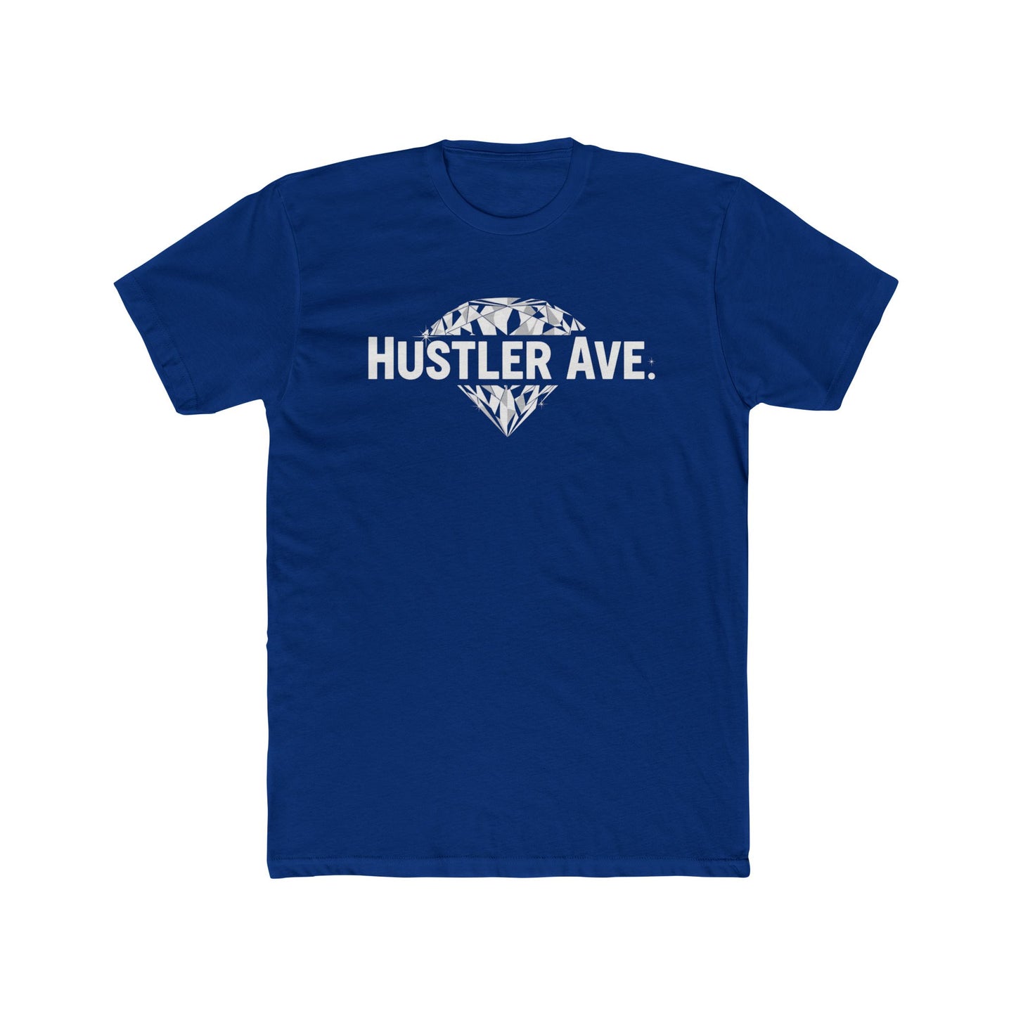 "Hustler Ave" Diamond Status Cotton Crew Tee