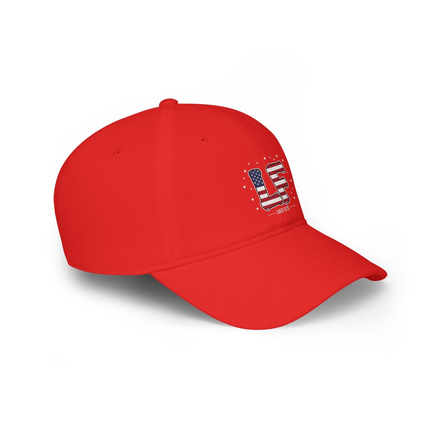 Patriotic 'Liberty and Freedom' Loco Fits Low Profile Baseball Cap - Stylish American Flag Design