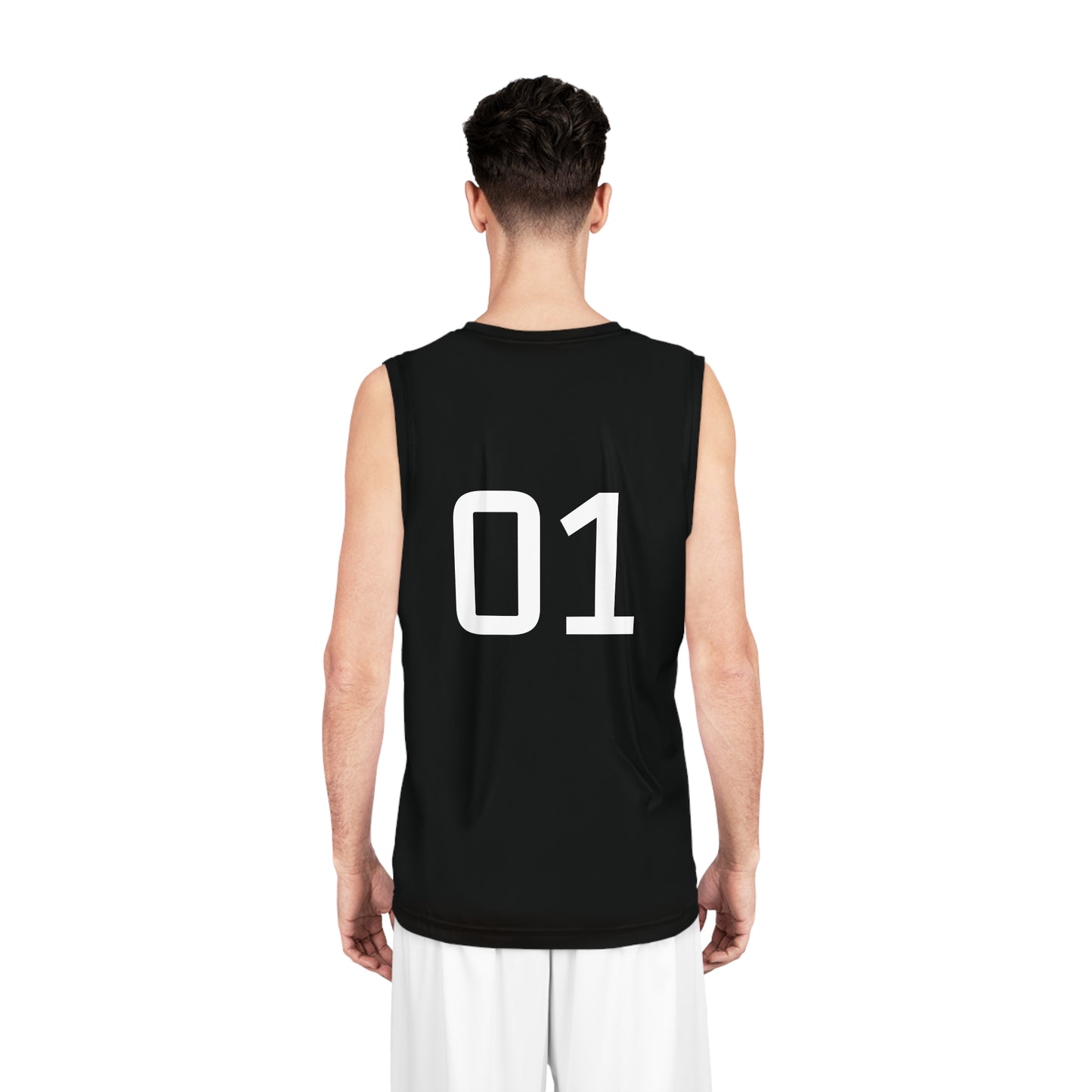 Black "Rebel Road" #01 Iconic Muscle Basketball Jersey