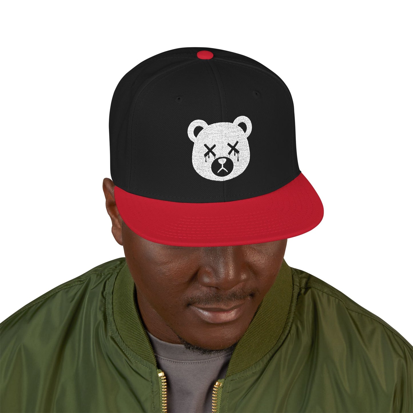"Wicked Way" Dead Bear Head Alt. White Logo Snapback Hat (Multi Color Options)