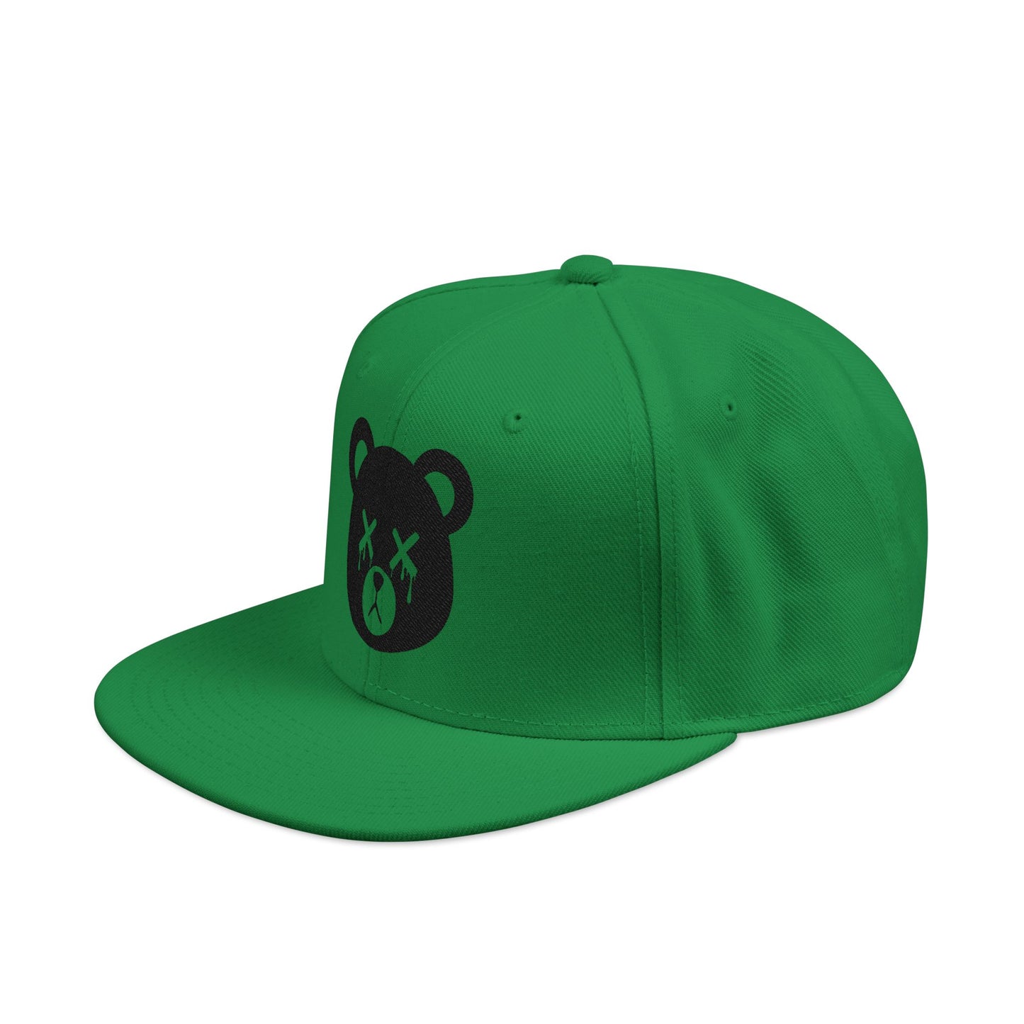 "Wicked Way" Base Dead Bear Head Black Logo Snapback Hat (Multi Color Options)