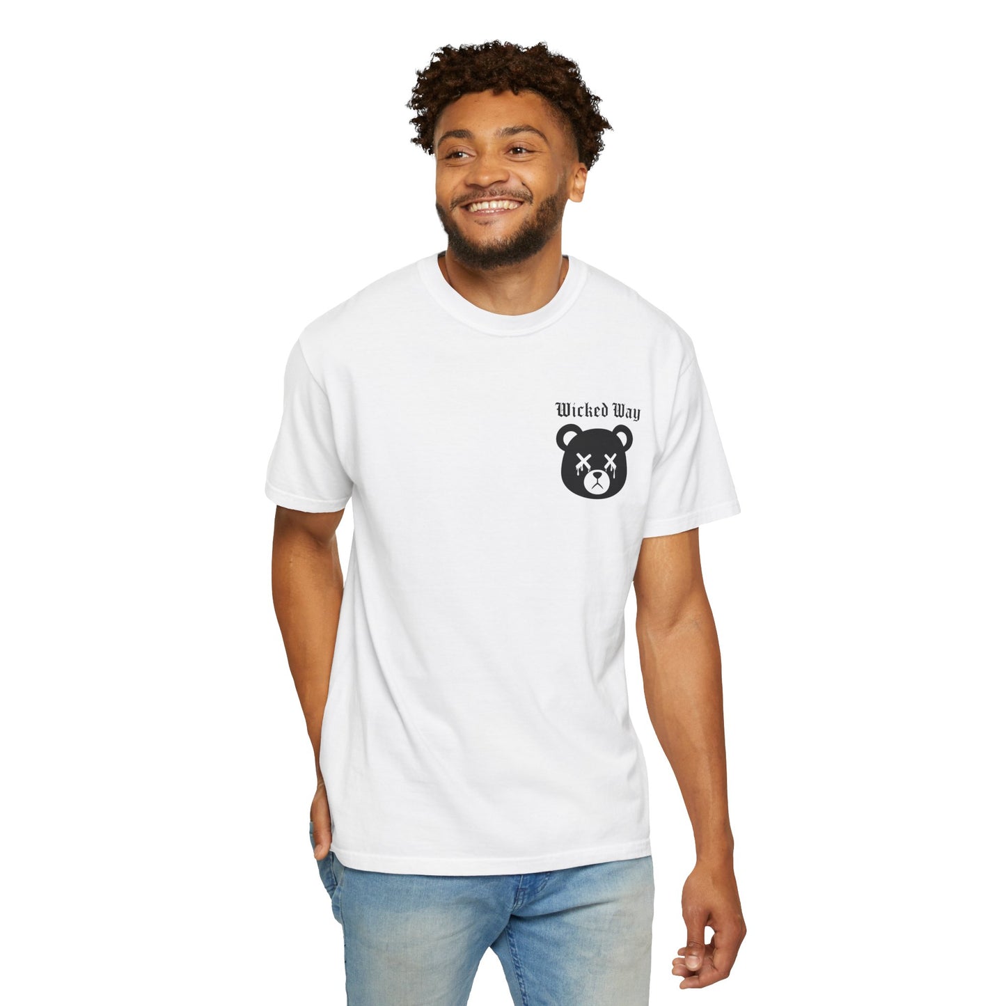 "Wicked Way" Dead Bear Head Pocket Logo Graphic T-Shirt (Multi Color Options)