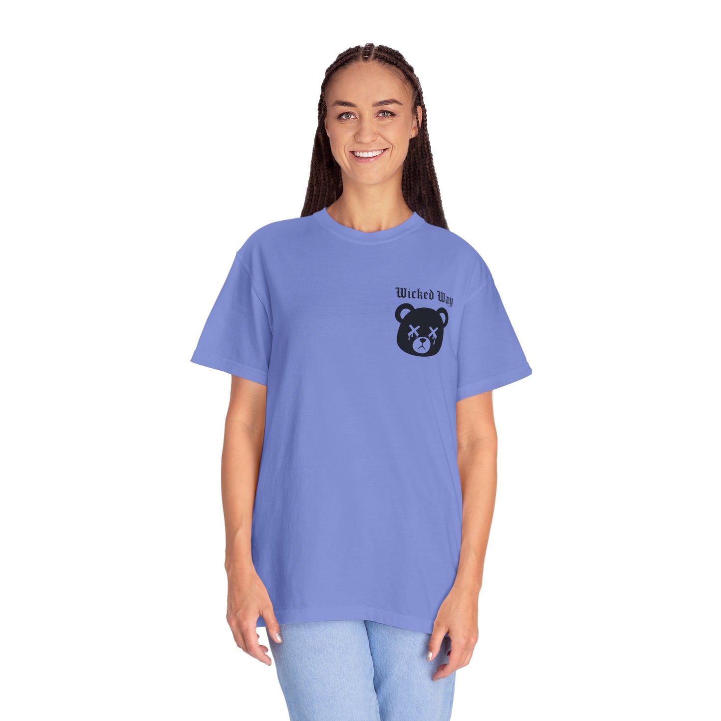 "Wicked Way" Dead Bear Head Pocket Logo Graphic T-Shirt (Multi Color Options)
