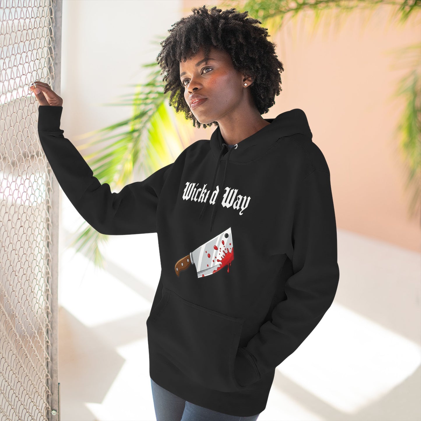 "Wicked Way" Butcher Knife Graphic Hoodie