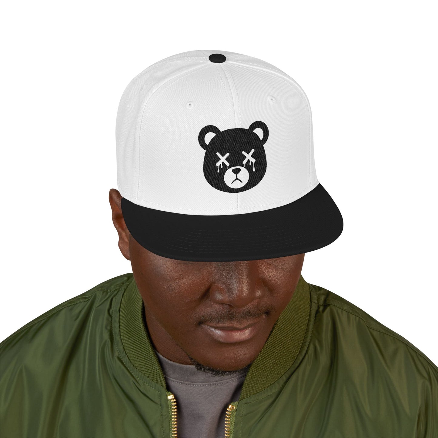 White "Wicked Way" #93 Dead Bear Head Solo Snapback