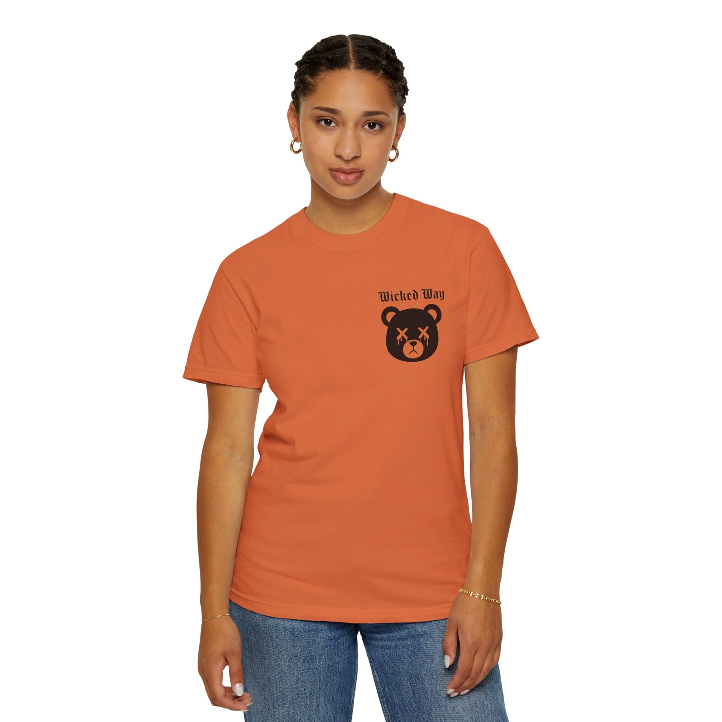 "Wicked Way" Dead Bear Head Pocket Logo Graphic T-Shirt (Multi Color Options)