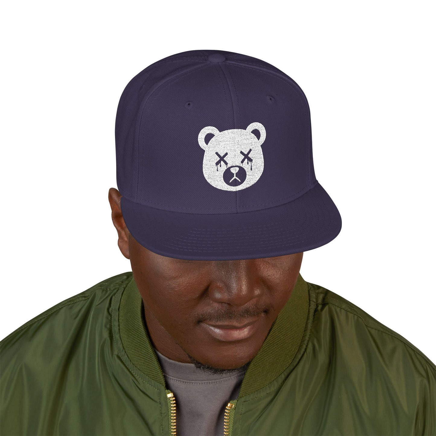"Wicked Way" Dead Bear Head Alt. White Logo Snapback Hat (Multi Color Options)