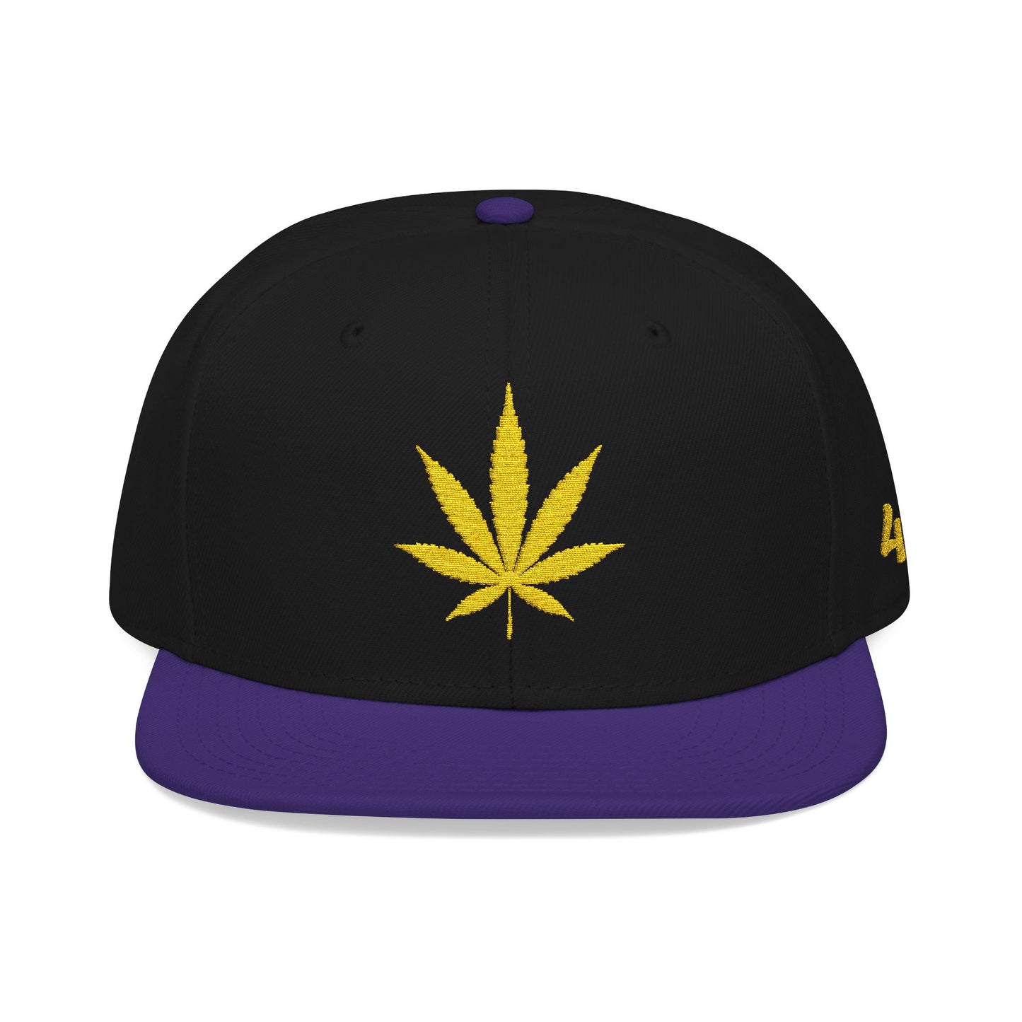 "Hippie Highway" 420 Yellow Pot Leaf Snapback Hat